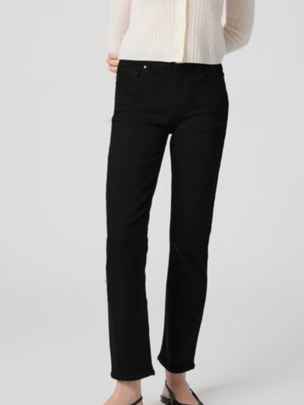 Paige Cindy jeans in Black Shadow, Size 28